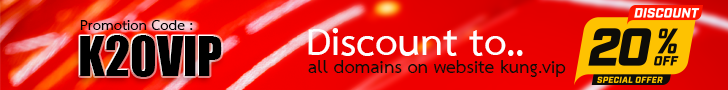 Promotion code K20VIP to discoACunt 20% all domains.